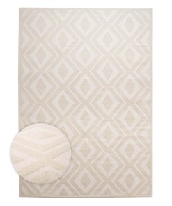 Tappeto stile scandinavo - Contour Diamond Crema - overzicht