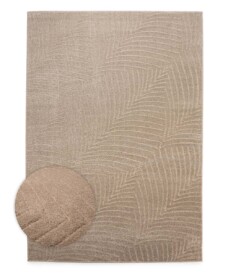 Tappeto stile scandinavo - Contour Leaf Beige - overzicht, thumbnail