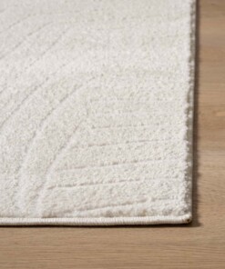 Passatoia scandinava - Contour Leaf crema - close up, thumbnail