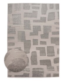 Tappeto stile scandinavo - Contour Stone Grigio - overzicht, thumbnail