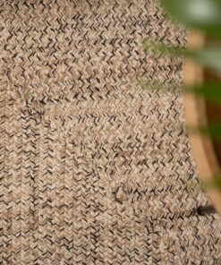 Tappeto quadrato in cotone - Joy Beige/Bianco - close up, thumbnail