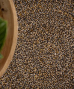 Tappeto rotondo in cotone Joy - Multicolore - close up, thumbnail