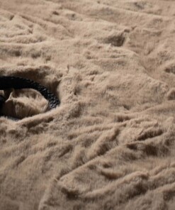 Tappeto rotondo soffice a pelo lungo - Comfy Deluxe Tortora