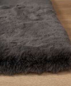 Tappeto soffice quadrato a pelo lungo - Comfy Deluxe Grigio Scuro