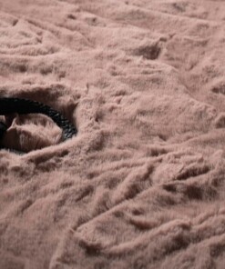 Tappeto rotondo soffice a pelo lungo - Comfy Deluxe Rosa