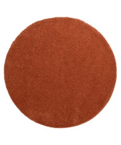 Tappeto rotondo a pelo lungo Shaggy Trend - Terracotta - overzicht