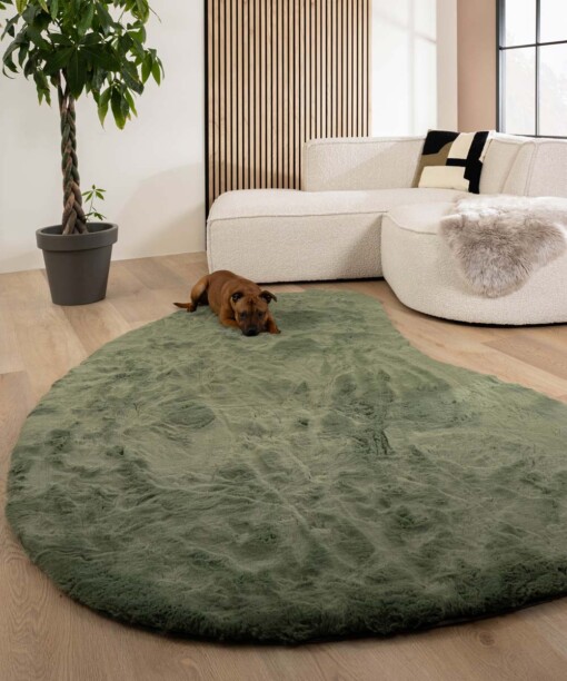 Tappeto soffice Forma naturale - Comfy Plus Verde oliva