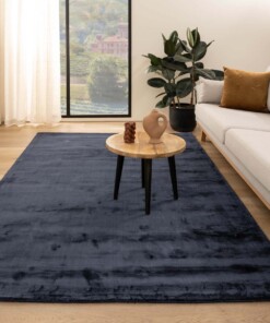Tappeto in viscosa - Pearl Blu marino - sfeer, thumbnail
