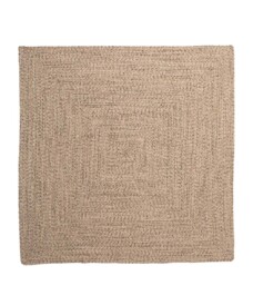 Tappeto quadrato in cotone - Joy Beige/Bianco - overzicht, thumbnail