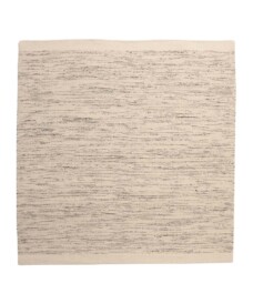 Tappeto quadrato in lana Ulstein - Bianco/Nero - overzicht, thumbnail