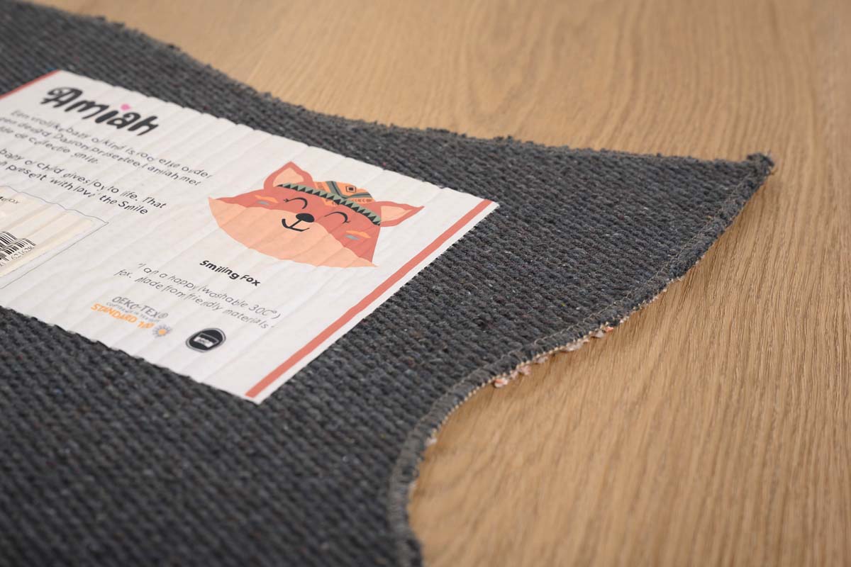 Tappeto per bambini Volpe - Smile Terracotta - close up Tappeto per bambini Volpe - Smile Terracotta - close up