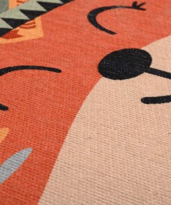 Tappeto per bambini Volpe - Smile Terracotta - close up, thumbnail Tappeto per bambini Volpe - Smile Terracotta - close up, thumbnail