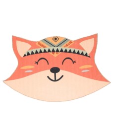 Tappeto per bambini Volpe - Smile Terracotta - overzicht, thumbnail