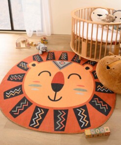 Tappeto per bambini Leone - Smile Terracotta - sfeer, thumbnail