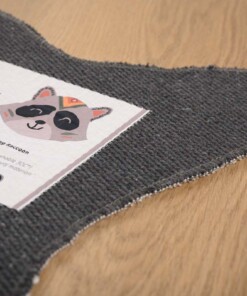 Tappeto per bambini Procione - Smile Grigio - close up, thumbnail