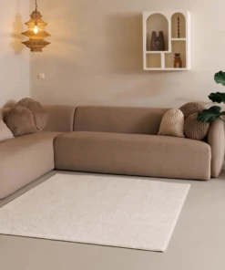 Tappeto quadrato a pelo raso Fine - Champagne