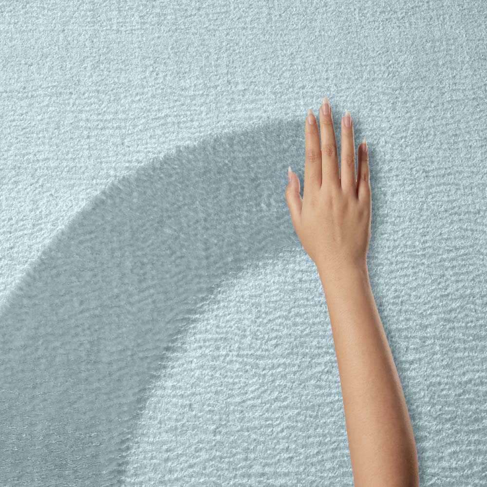 Tappeto rotondo morbido - Loft azzurro (lavabile a 30°C) - close up Tappeto rotondo morbido - Loft azzurro (lavabile a 30°C) - close up