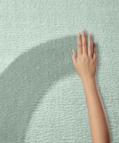 Tappeto morbido - Lior verde menta (lavabile a 30°C) - close up