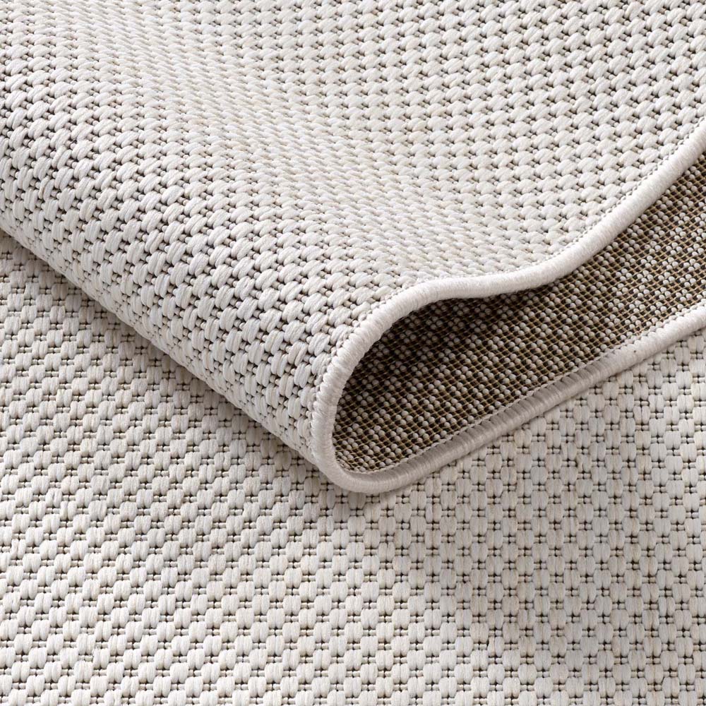 Tappeto da esterno rotondo - Elara crema - close up Tappeto da esterno rotondo - Elara crema - close up