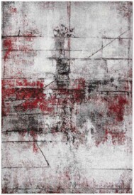 Tappeto astratto - Arlo rosso - overzicht, thumbnail