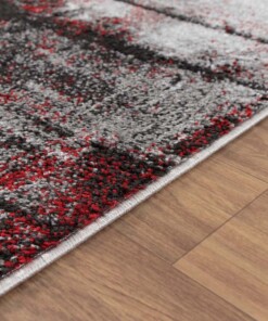 Tappeto astratto - Arlo rosso - close up, thumbnail