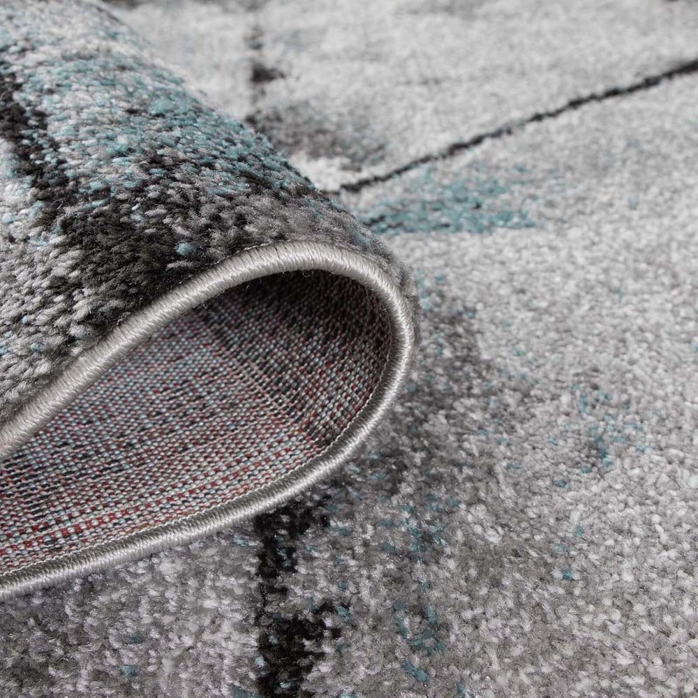 Tappeto astratto - Arlo blu - close up Tappeto astratto - Arlo blu - close up