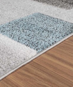 Tappeto moderno - Cleo grigio/blu - close up, thumbnail