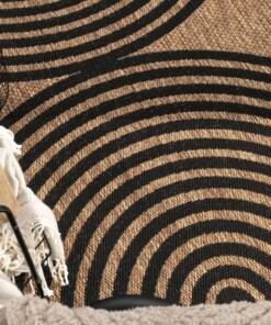 Tappeto juta esterno - Serenity beige/nero