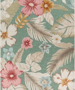 Tappeto da esterno fiori - Yara verde - overzicht