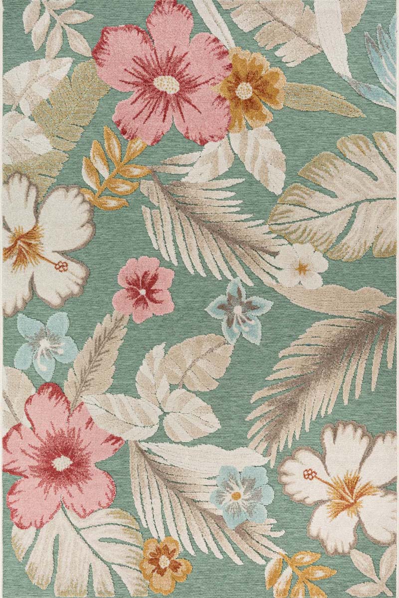 Tappeto da esterno fiori - Yara verde - overzicht Tappeto da esterno fiori - Yara verde - overzicht