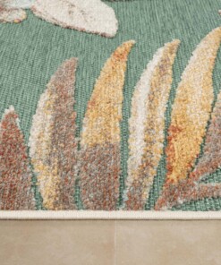 Tappeto da esterno fiori - Lilly verde - close up, thumbnail