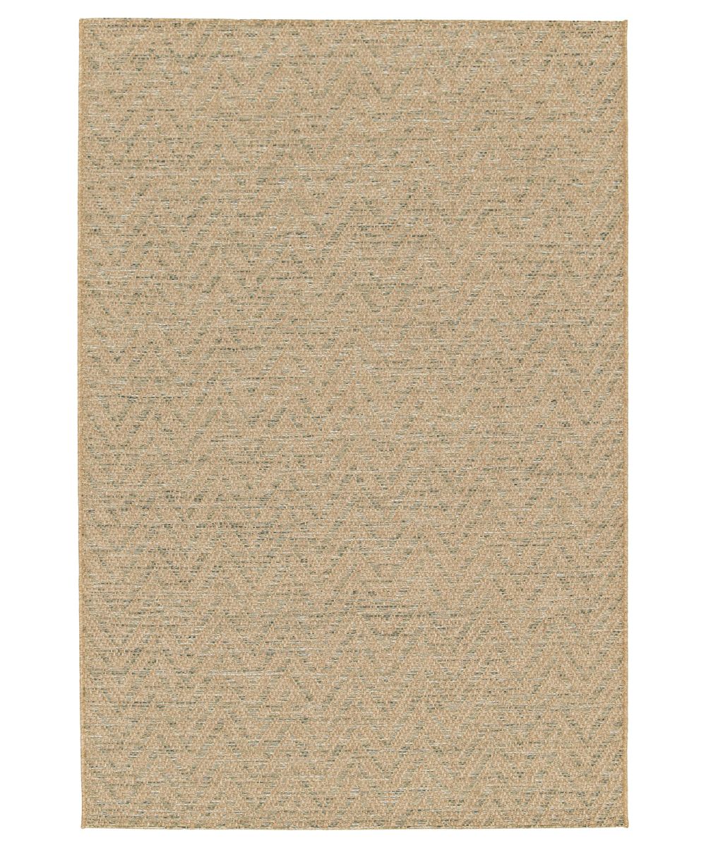 Tappeto zigzag da esterno - Corde Chevron naturale/verde - overzicht Tappeto zigzag da esterno - Corde Chevron naturale/verde - overzicht