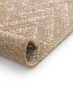 Tappeto zigzag da esterno - Corde Chevron naturale/bianco