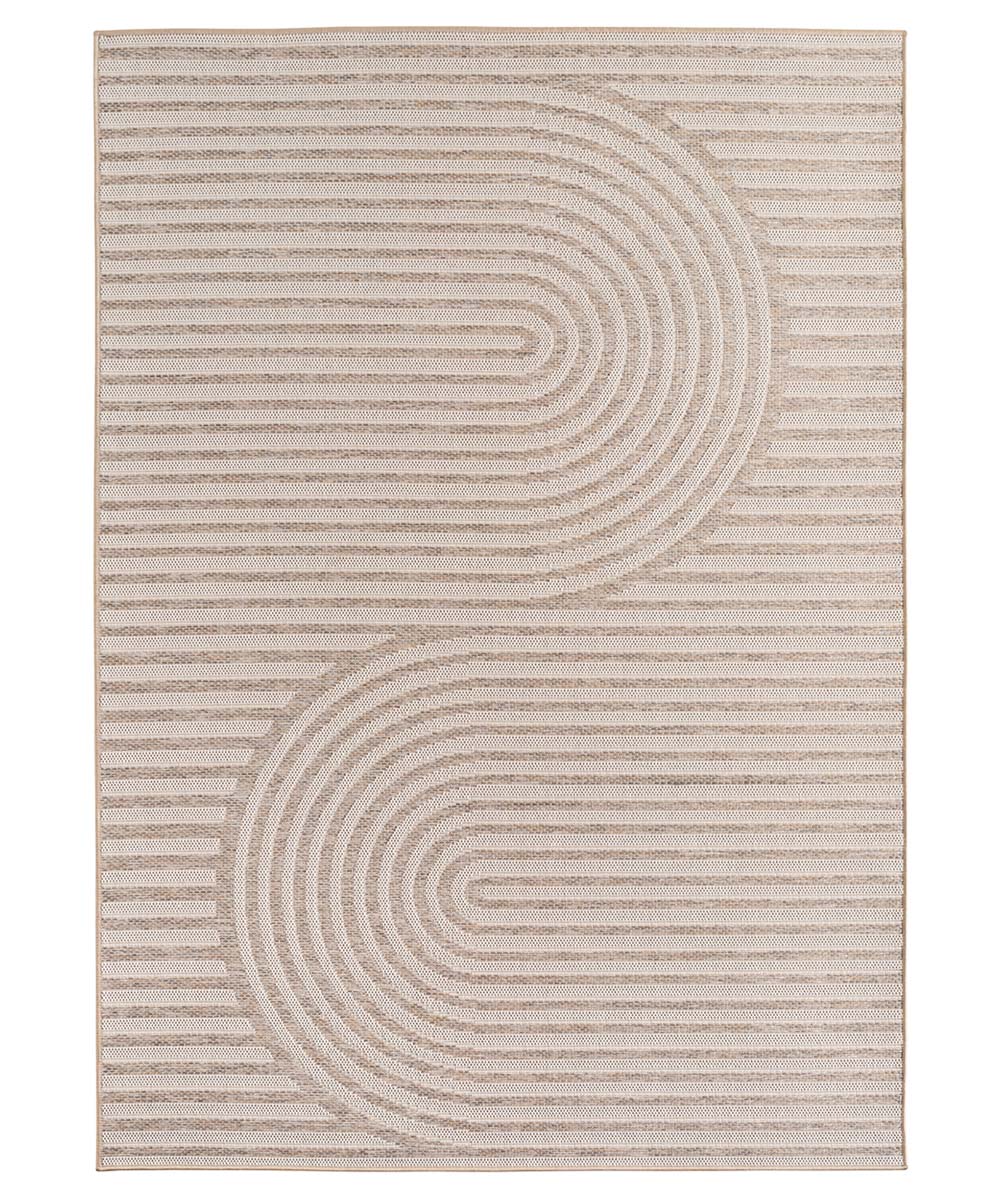 Tappeto da esterno - Mira Curve beige - overzicht Tappeto da esterno - Mira Curve beige - overzicht