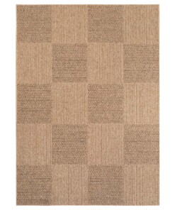 Tappeto da esterno effetto juta - Cana Quadro beige - overzicht