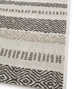 Tappeto da Esterno a Righe - Verdance Cadence Bianco/Nero