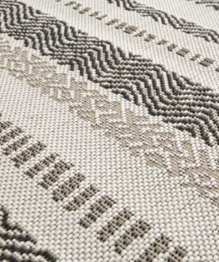 Tappeto da Esterno a Righe - Verdance Cadence Bianco/Nero