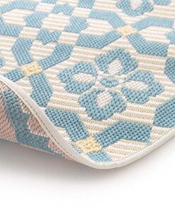 Tappeto rotondo da esterno - Bubbly Tulip turchese