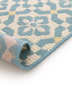 Tappeto da esterno - Bubbly Tulip turchese