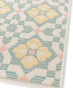 Tappeto da esterno - Bubbly Tulip turchese/giallo