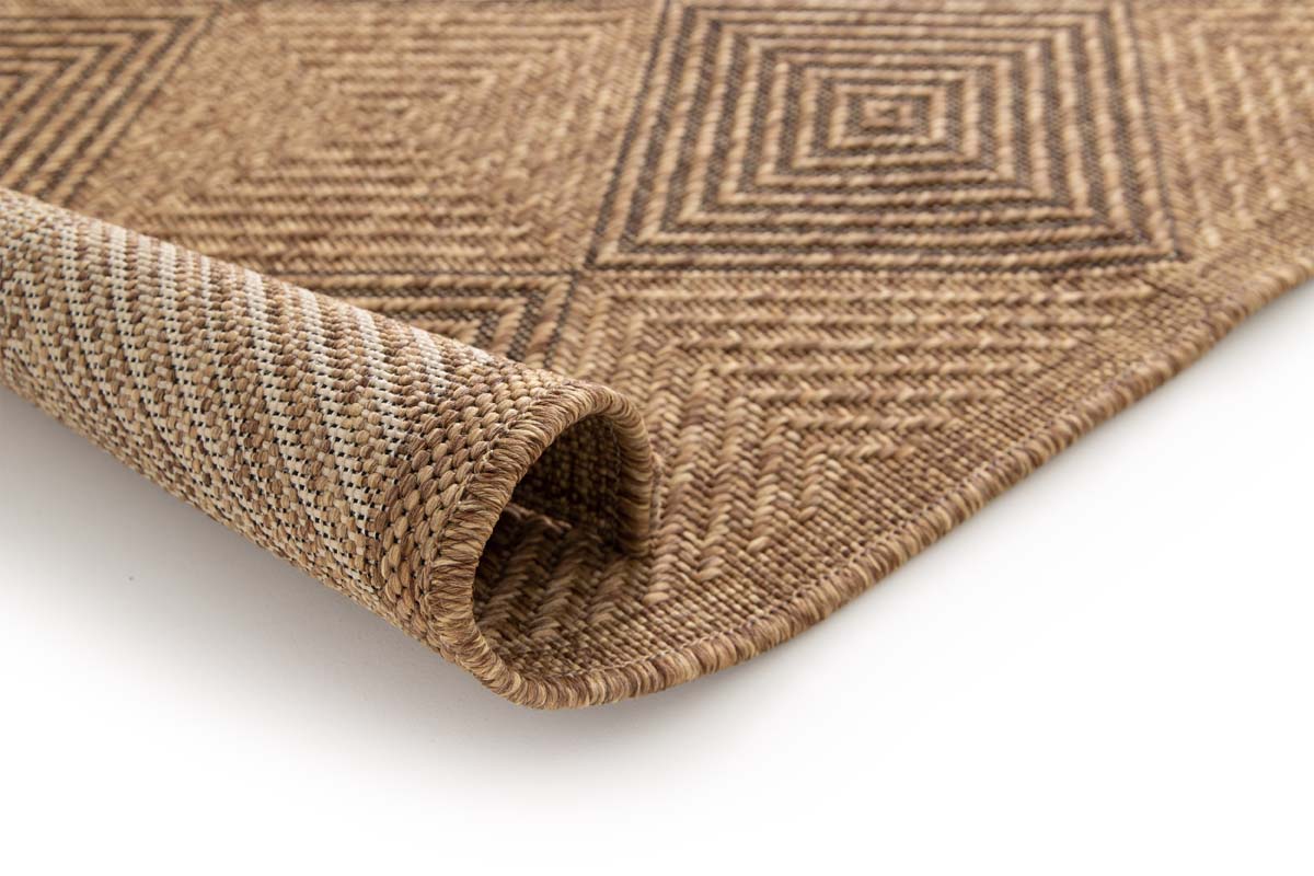 Tappeto da Esterno a Quadri - Twill Parquet Marrone/Nero Tappeto da Esterno a Quadri - Twill Parquet Marrone/Nero