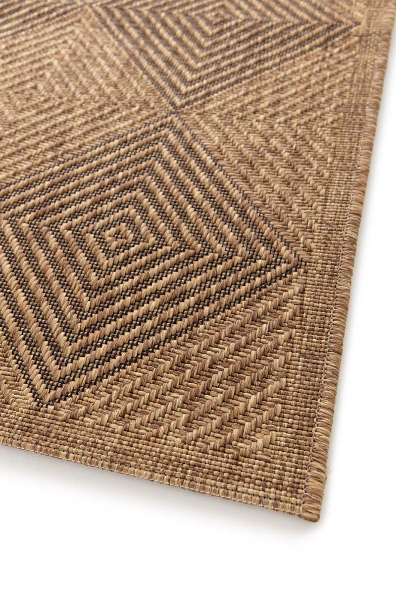 Tappeto da Esterno a Quadri - Twill Parquet Marrone/Nero Tappeto da Esterno a Quadri - Twill Parquet Marrone/Nero