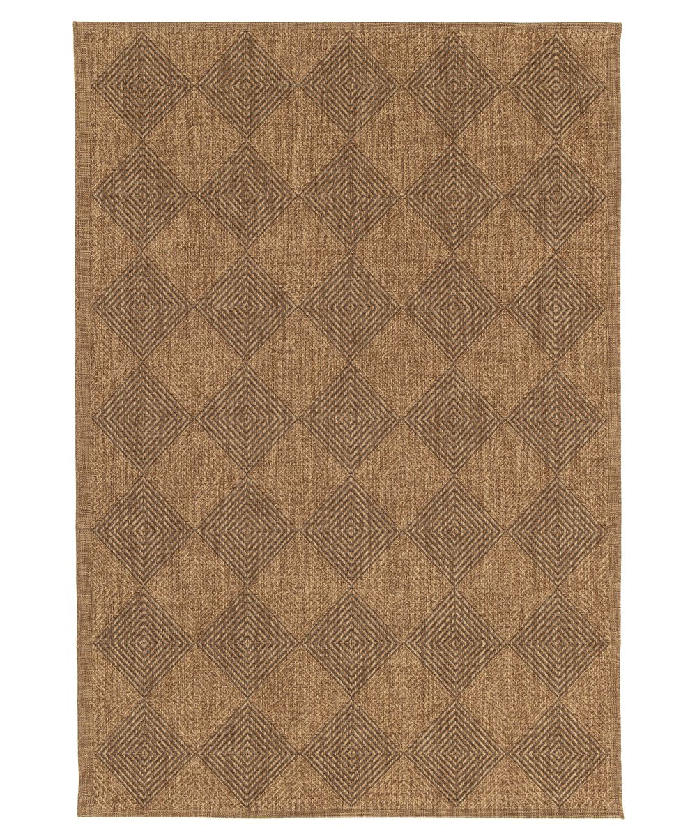 Tappeto da Esterno a Quadri - Twill Parquet Marrone/Nero - overzicht Tappeto da Esterno a Quadri - Twill Parquet Marrone/Nero - overzicht