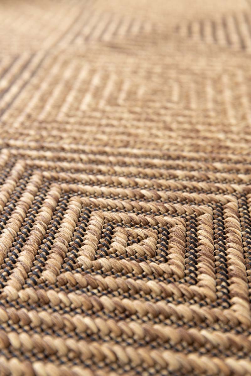 Tappeto da Esterno a Quadri - Twill Parquet Marrone/Nero Tappeto da Esterno a Quadri - Twill Parquet Marrone/Nero