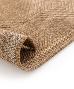 Tappeto da Esterno a Quadri - Twill Parquet Marrone Tappeto da Esterno a Quadri - Twill Parquet Marrone