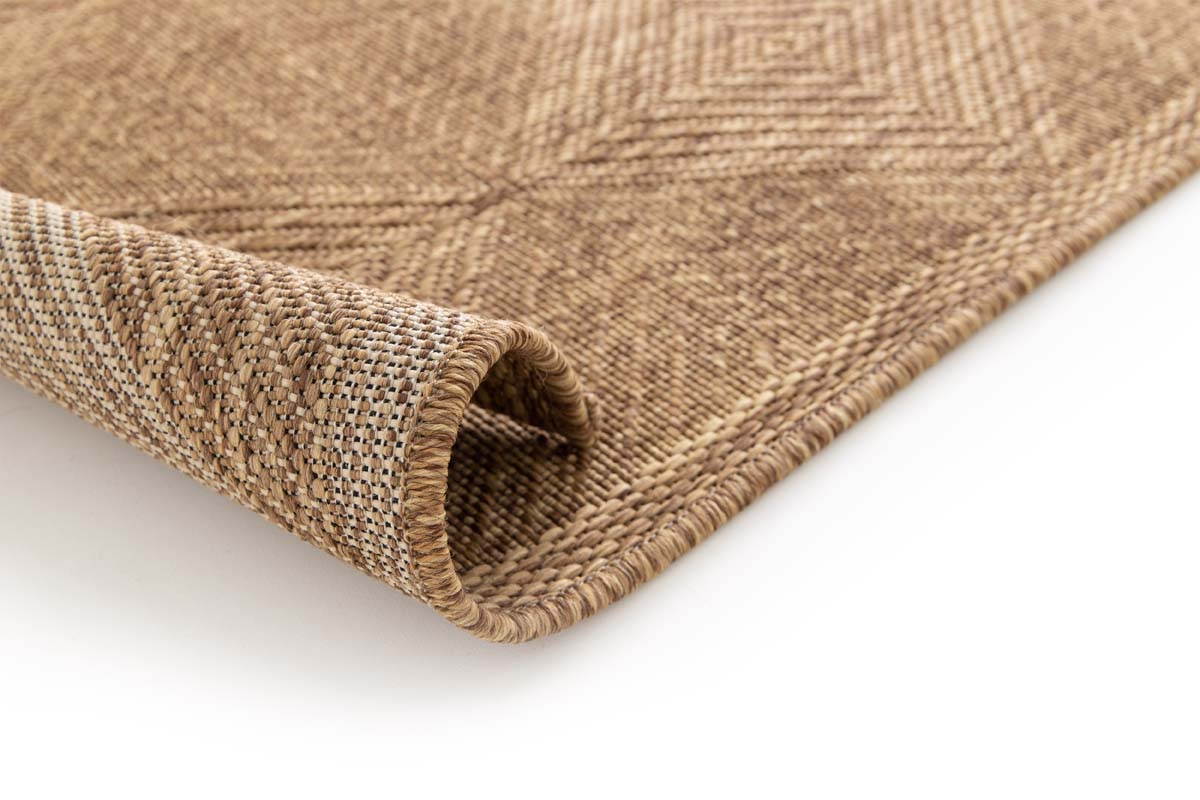 Tappeto da Esterno a Quadri - Twill Parquet Marrone Tappeto da Esterno a Quadri - Twill Parquet Marrone