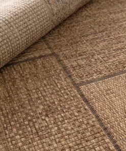 Tappeto da Esterno a Blocchi - Twill Patch Marrone