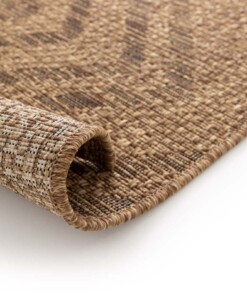 Tappeto da Esterno a Quadri - Twill Parquet Marrone/Nero