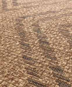 Tappeto da Esterno a Quadri - Twill Parquet Marrone/Nero