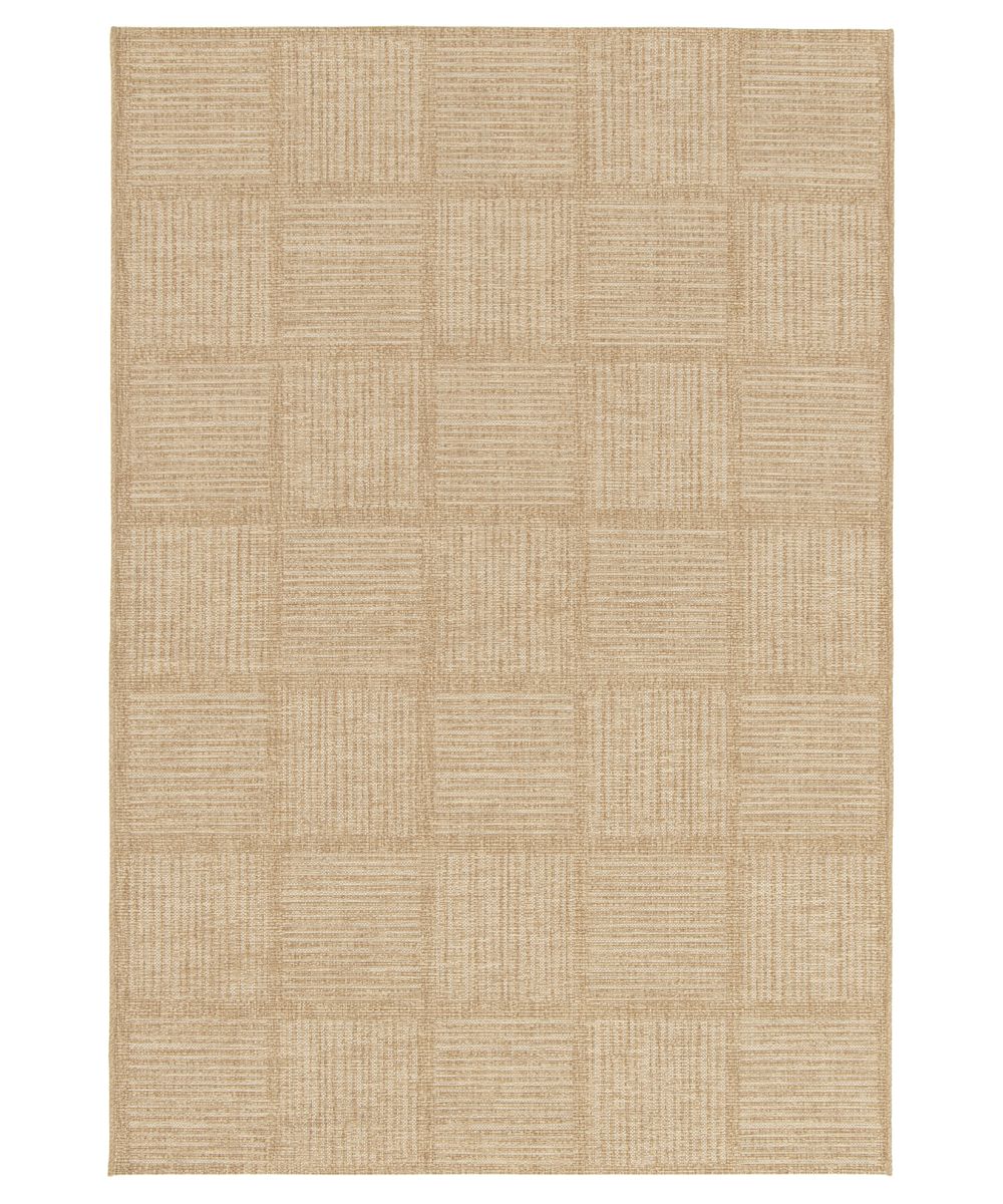 Tappeto da Esterno a Blocchi - Twill Tile Beige/Bianco - overzicht Tappeto da Esterno a Blocchi - Twill Tile Beige/Bianco - overzicht